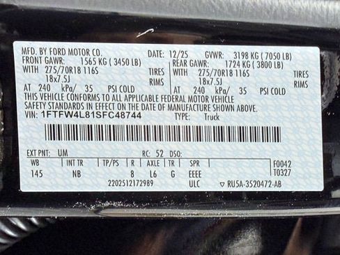 New 2025 Ford F150 Tremor w/ Equipment Group 402A High image 14