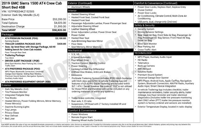 Used 2019 GMC Sierra 1500 AT4 w/ AT4 Premium Package AWD/4WD image 24