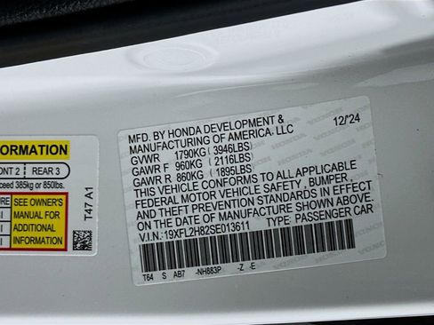 Certified 2025 Honda Civic Sport image 30