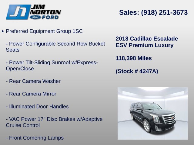 Used 2018 Cadillac Escalade ESV Premium Luxury AWD/4WD image 8