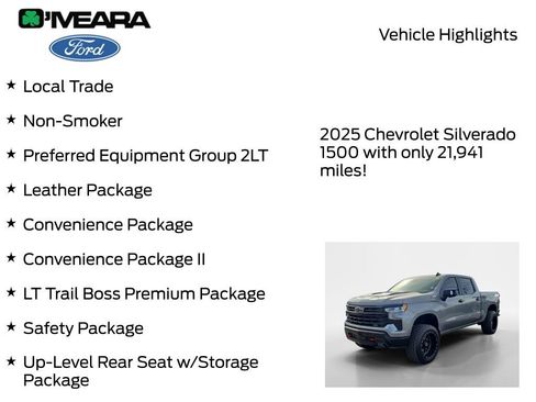 Used 2025 Chevrolet Silverado 1500 LT Trail Boss w/ LT Trail Boss Premium Package image 8