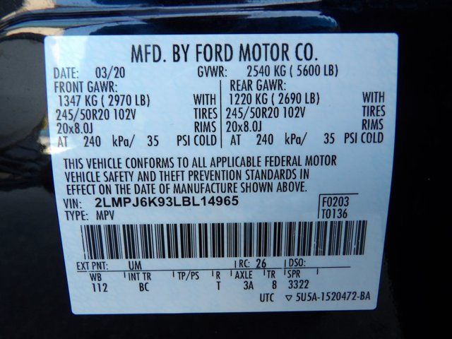 Used 2020 Lincoln Nautilus Reserve w/ Equipment Group 201A FWD image 32