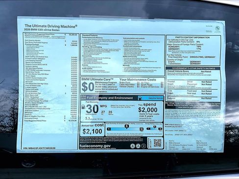 New 2026 BMW 530i xDrive w/ Premium Package AWD/4WD image 18