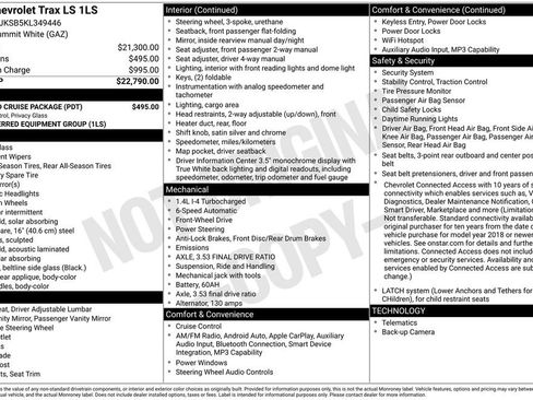 Used 2019 Chevrolet Trax LS w/ Tint and Cruise Package FWD image 4