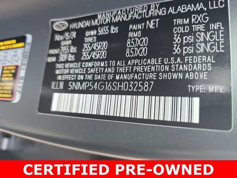 Certified 2025 Hyundai Santa Fe Calligraphy image 37