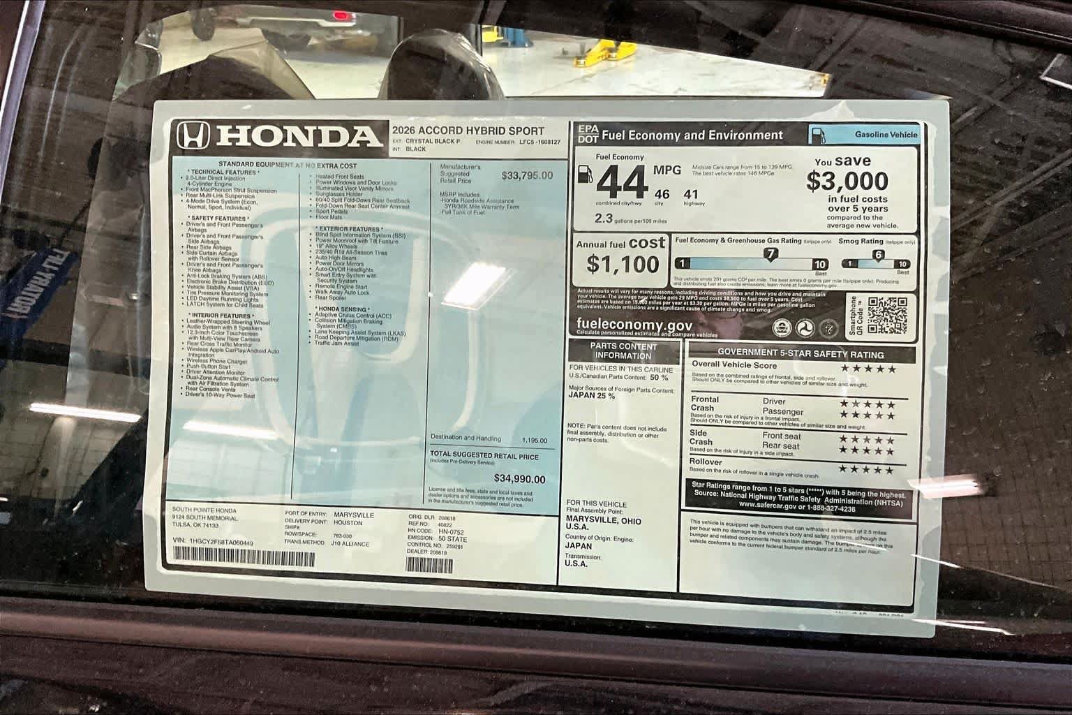 New 2026 Honda Accord Sport image 21