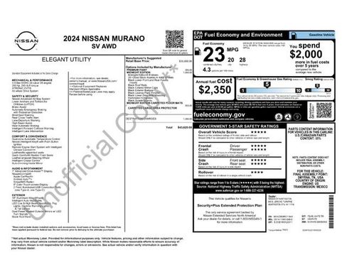 Used 2024 Nissan Murano SV w/ SV Midnight Edition Package AWD/4WD image 12