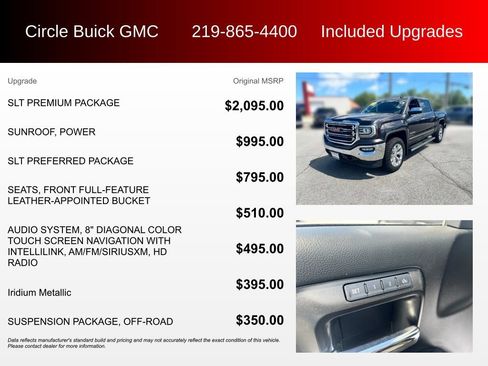 Used 2016 GMC Sierra 1500 SLT w/ SLT Premium Package AWD/4WD image 3