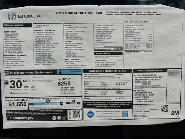 New 2026 Buick Encore GX Preferred w/ Comfort Package FWD image 21