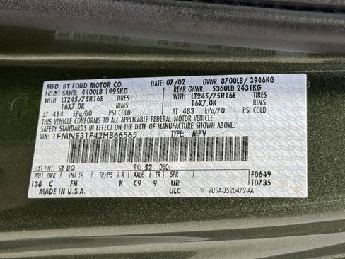 Used 2002 Ford E-350 and Econoline 350 Van image 60