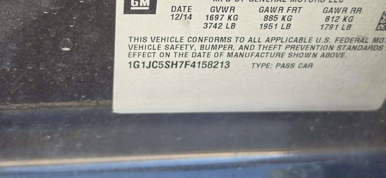 Used 2015 Chevrolet Sonic LT FWD image 9