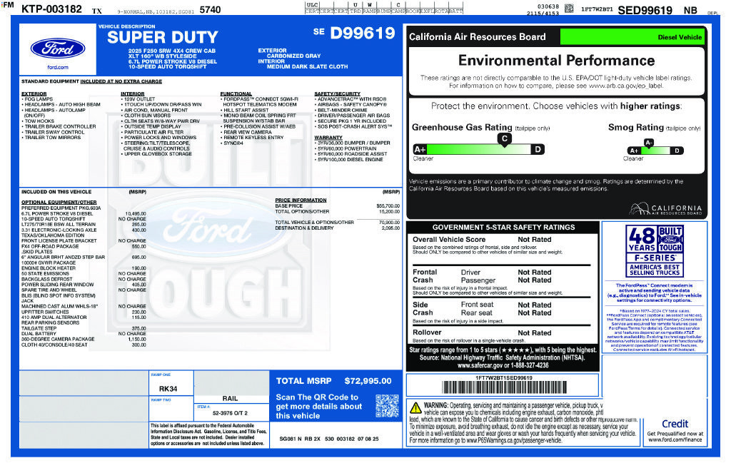 Used 2025 Ford F250 XLT w/ 360-Degree Camera Package AWD/4WD image 6
