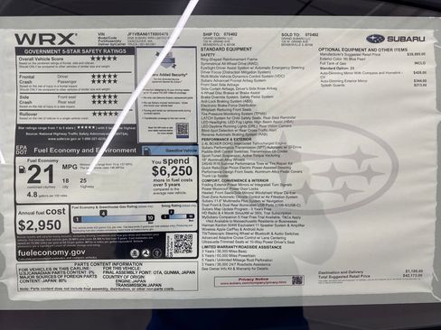 New 2026 Subaru WRX Limited image 27