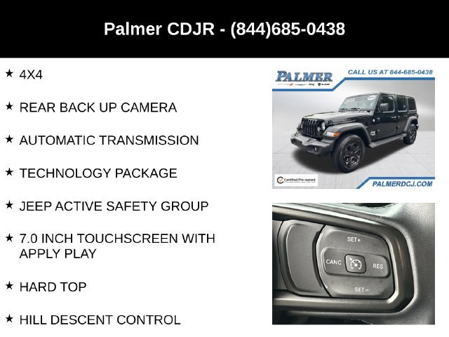 Certified 2021 Jeep Wrangler Unlimited Sport AWD/4WD image 6
