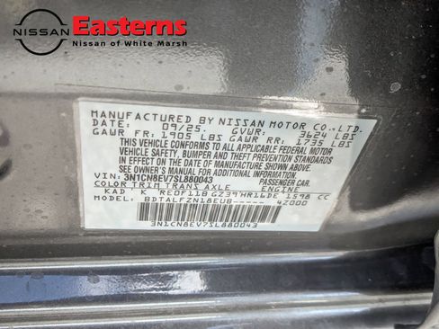 New 2025 Nissan Versa SV w/ Trunk Package image 30