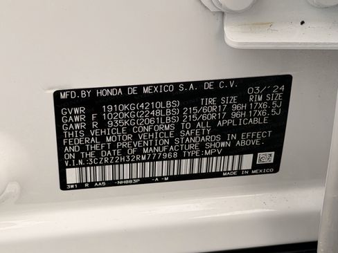 Certified 2024 Honda HR-V LX image 30