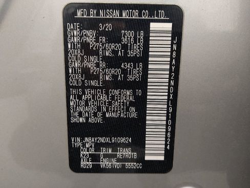 Used 2020 Nissan Armada SL image 33