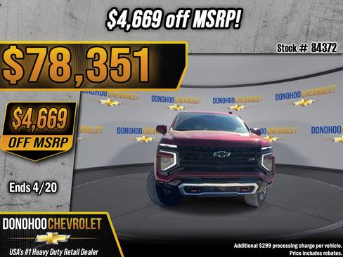 New 2026 Chevrolet Tahoe Z71 w/ Z71 Off-Road Package image 1