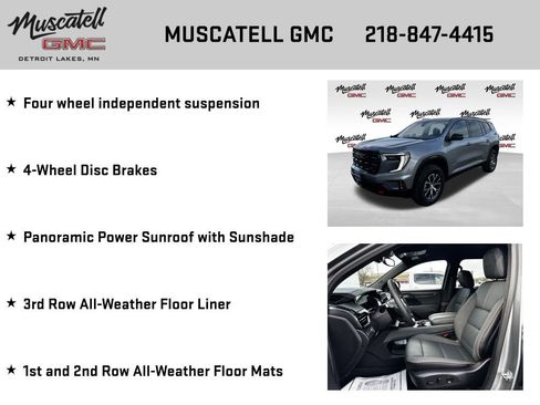Used 2025 GMC Acadia AT4 w/ LPO, Floor Liner Package AWD/4WD image 12