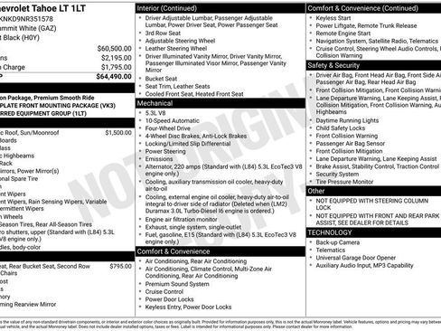 Used 2022 Chevrolet Tahoe LT AWD/4WD image 2