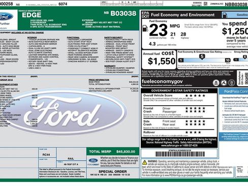 Used 2022 Ford Edge SEL w/ Convenience Package AWD/4WD image 2