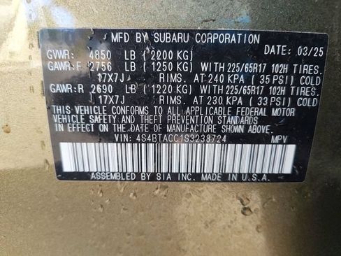Certified 2025 Subaru Outback Premium w/ Popular Package #1A AWD/4WD image 9