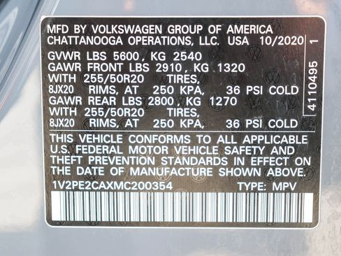 Used 2021 Volkswagen Atlas Cross Sport SE w/ Panoramic Sunroof Package image 30