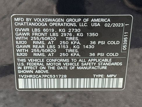 Certified 2023 Volkswagen Atlas SE w/ Black Wheel Package image 29