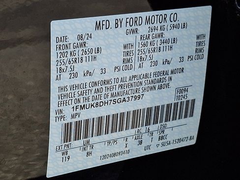 Certified 2025 Ford Explorer Active AWD/4WD image 28
