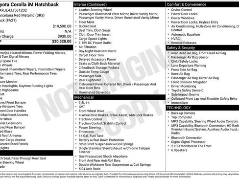 Used 2018 Toyota Corolla iM FWD image 3