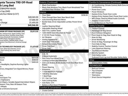 Used 2023 Toyota Tacoma TRD Off-Road w/ TRD Premium Off Road Package image 6