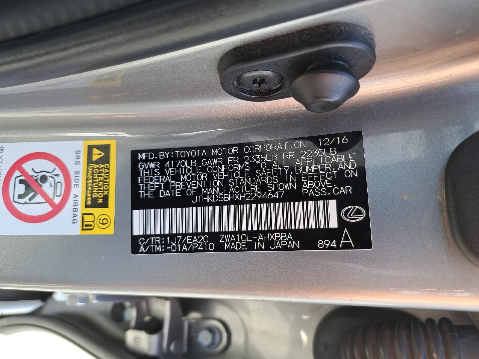 Used 2017 Lexus CT 200h w/ Navigation System Package FWD image 38