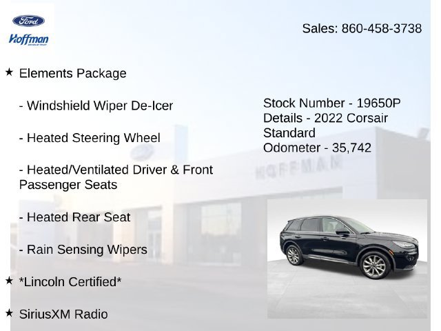 Certified 2022 Lincoln Corsair AWD w/ Premium Package image 15