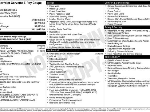 Used 2025 Chevrolet Corvette E-Ray AWD/4WD image 6