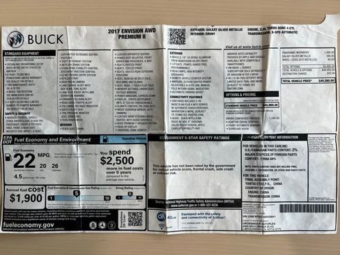 Used 2017 Buick Envision Premium w/ Driver Confidence Package AWD/4WD image 27