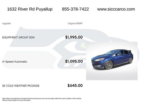 Used 2016 Ford Focus SE w/ Equipment Group 201A FWD image 5