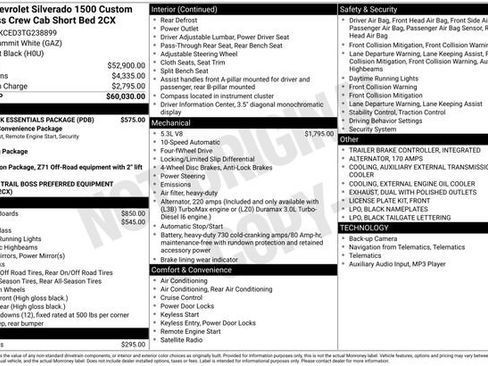 New 2026 Chevrolet Silverado 1500 Custom Trail Boss w/ LPO, Dark Essentials Package AWD/4WD image 2