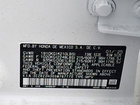 Certified 2025 Honda HR-V LX image 22