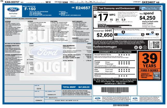 Used 2016 Ford F150 XLT w/ Equipment Group 301A Mid AWD/4WD image 30