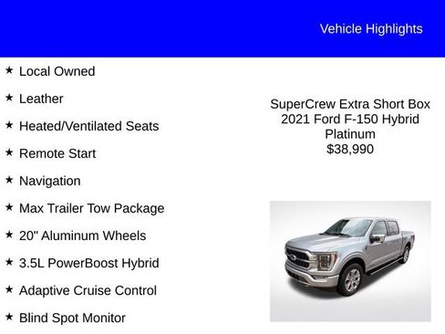 Used 2021 Ford F150 Platinum w/ Equipment Group 701A High AWD/4WD image 2