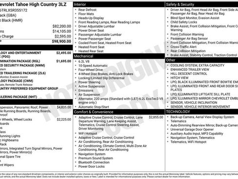 Used 2025 Chevrolet Tahoe High Country image 1