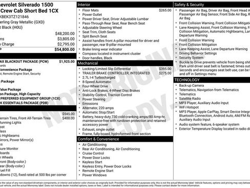 Certified 2026 Chevrolet Silverado 1500 Custom w/ Turbomax Blackout Package AWD/4WD image 11