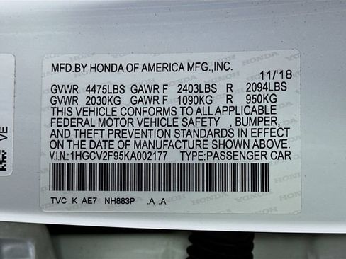 Used 2019 Honda Accord Touring image 35