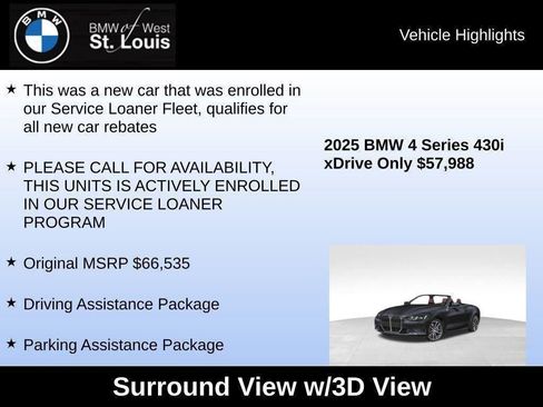 Used 2025 BMW 430i xDrive Convertible w/ Premium Package image 52