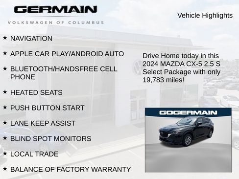 Used 2024 MAZDA CX-5 AWD 2.5 S w/ Select Package image 5
