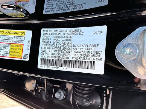 New 2026 Honda Accord SE image 22