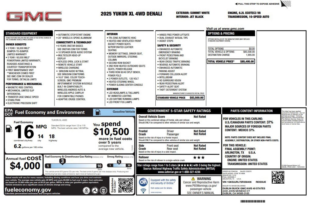 Used 2025 GMC Yukon XL Denali AWD/4WD image 3