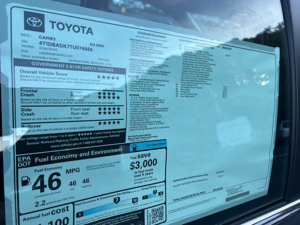 New 2026 Toyota Camry XLE w/ Premium Plus Package AWD/4WD image 30