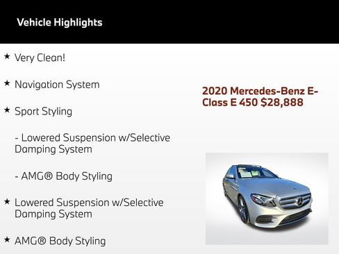 Used 2020 Mercedes-Benz E 450 4MATIC Sedan w/ Driver Assistance Package image 12