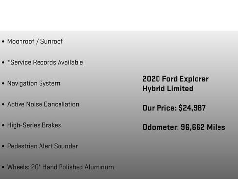 Used 2020 Ford Explorer Limited w/ Hybrid Equipment Group 310A image 18